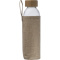 Glazen drinklfes met een jute ommanteling, 500 ml - Topgiving