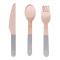 SENZA Wooden Cutlery Silver Set of 12 pcs - Topgiving