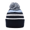 Striped Winter Beanie with Pompon - Topgiving